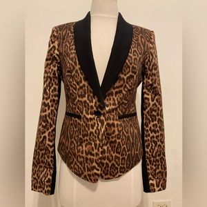 BCBG Maxazria leopard print blazer
